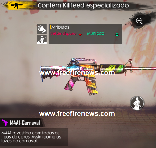 [ CARNAVAL ] NOVO ARMA ROYALE E SKINS DE ARMAS DO EVENTO CARNAVAL NO FREE FIRE