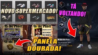 NOVO SUPERMERCADO, TENIS SWIFT, GOLA ALTA, PANELA DOURADA E MAIS NOVIDADES CHEGANDO NO FREE FIRE!