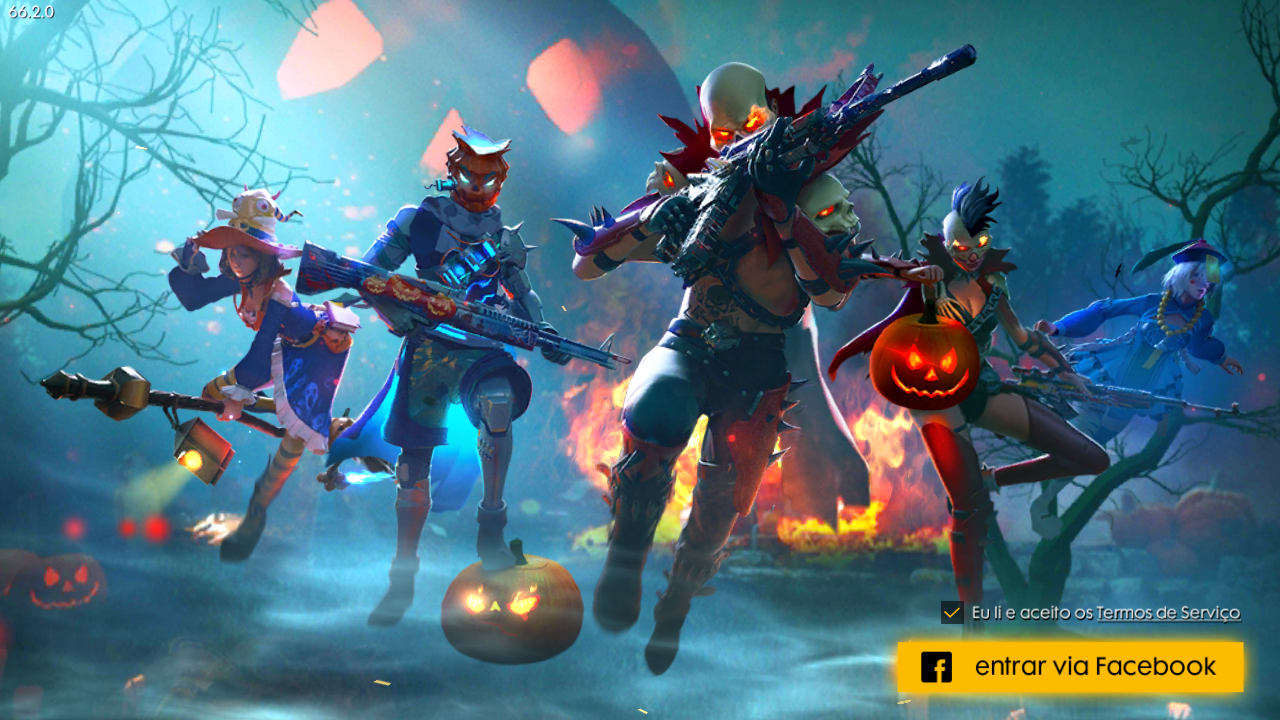 Nova Tela de Login da Atualização de Halloween do Free Fire - FREE FIRE