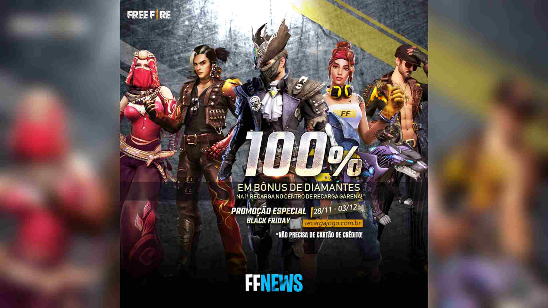 Free Fire: Evento de recarga tem bônus de até 100% em diamantes