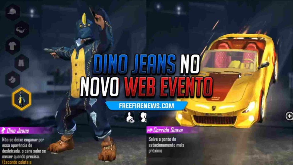 Chame De Volta Free Fire News Supermercado? Novo Web Evento trará a skin do Dino Jeans na Sexta-feira - FREE FIRE NEWS