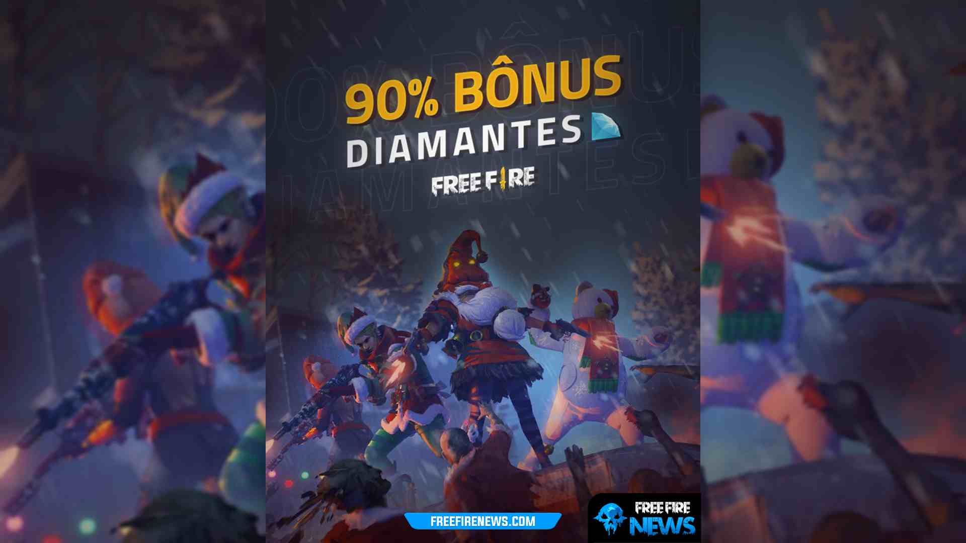 Voltou! Ganhe bônus de 90% em diamantes Free Fire pelo Recarga