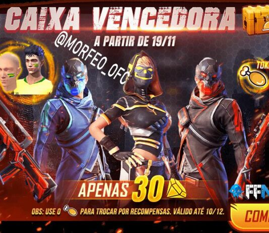 caixa vencedora pacotes mundial free fire