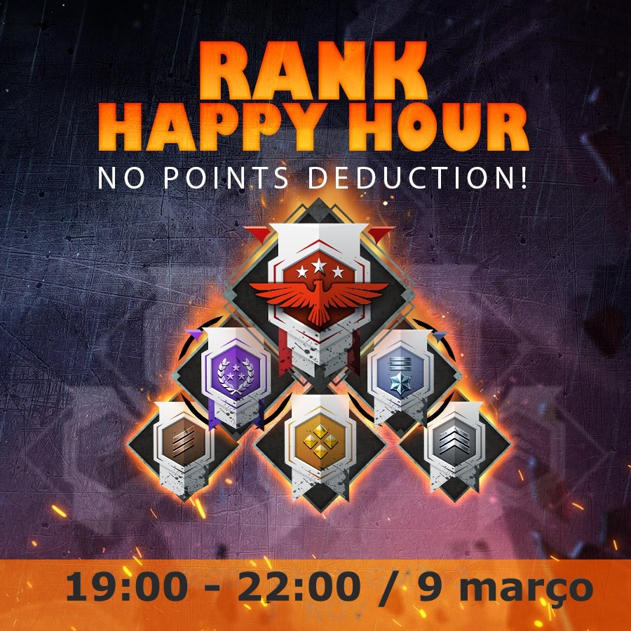 [ HAPPY HOUR ] RANQUEADA SEM PERDER PONTO! FREE FIRE